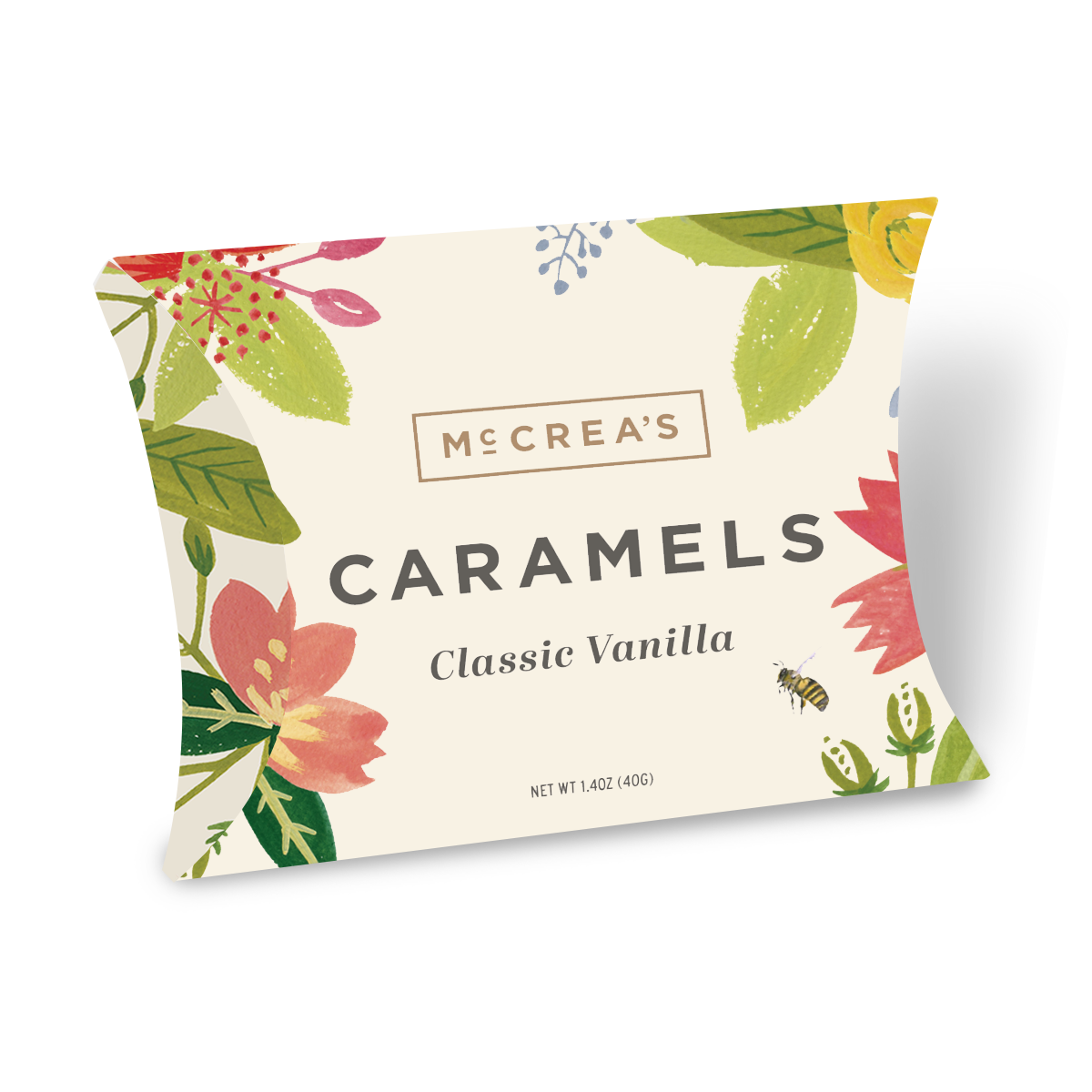 Classic Vanilla Floral Pillow Box